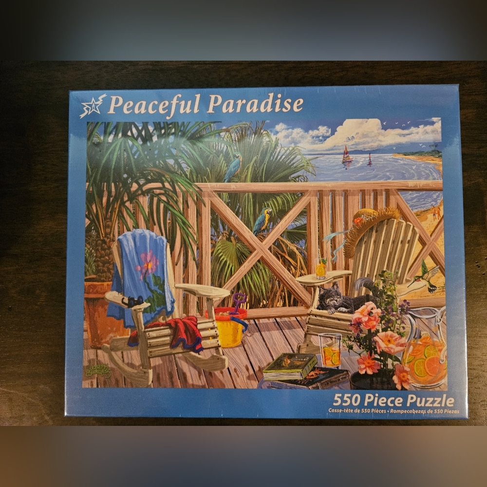 NWT 550 Piece Puzzle - Peaceful Paradise